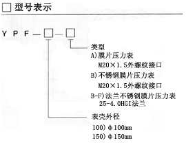 膜片壓力表型(xing)号表示