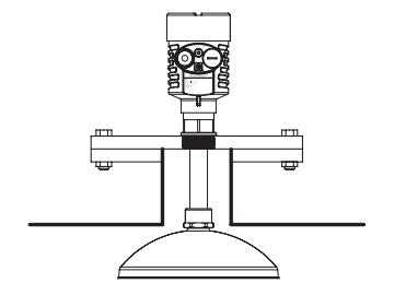 抛物面(mian)雷達物位計安(ān)裝圖