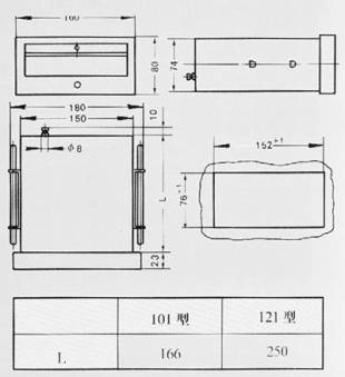 矩形(xing)膜盒壓力表(biao)外形尺寸