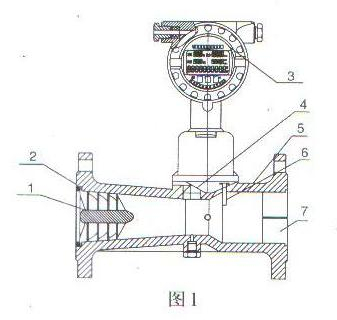 智能旋(xuan)進旋渦氣體(tǐ)流量計結構(gou)圖