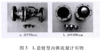 L懸臂型(xíng)内錐流(liu)量計實(shi)物圖