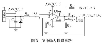智能(néng)渦輪流(liú)量計脈(mò)沖輸入(rù)調理電(diàn)路圖
