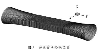電磁流(liu)量計異徑管網(wǎng)格模型圖
