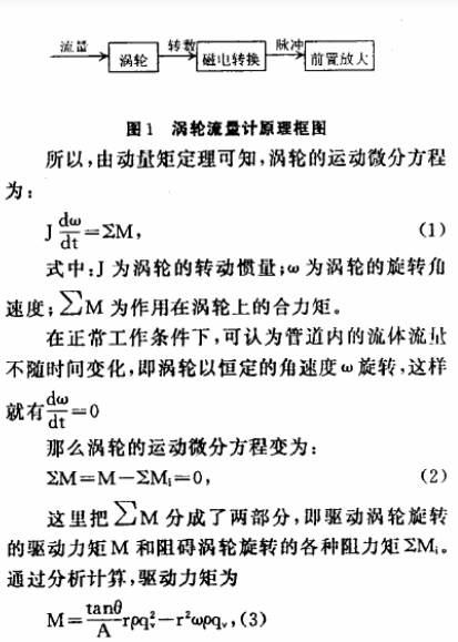 渦輪(lun)流量計原理(li)框圖