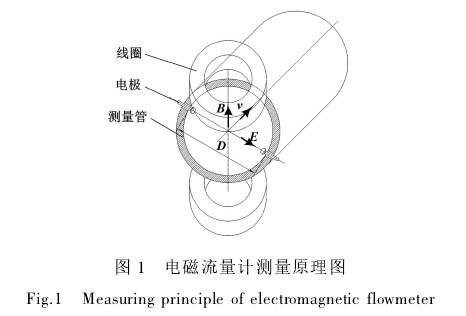 電磁流(liu)量計測(ce)量原理(lǐ)圖示