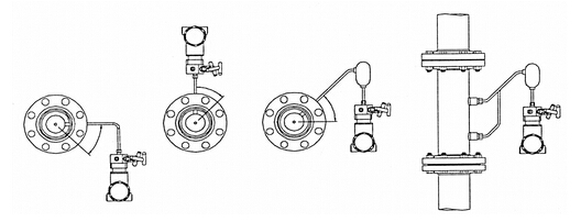 V錐氣體流(liú)量計安裝示意圖(tu)